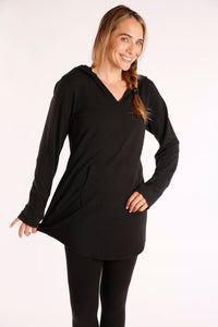 Green Apple Active New Cleo Tunic Hoodie - Black New Cleo Tunic Hoodie - Black