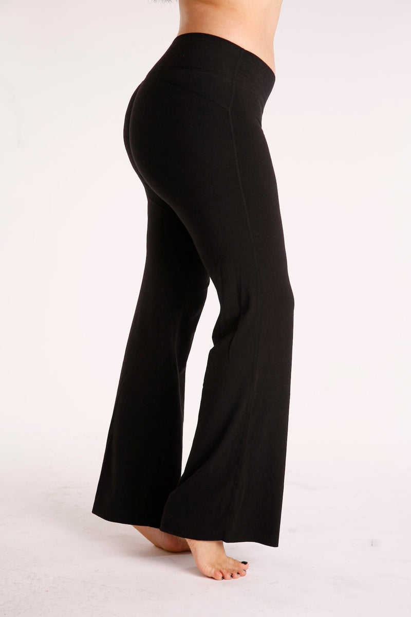 Green Apple Active Pippy Relax Flare Pant- Black Black / Small Pippy Relax Flare Pant- Black
