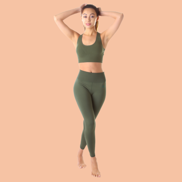 Forest Green Yoga Pants by Lotus Tribe Clothing / Natural Fiber Eco Yoga  Wear / Natural Yoga Clothing / Yoga Pants / Gym Clothes / Leggings 
