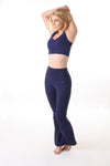 Green Apple Active Sakura Fitted Flare Pant - Eclipse Blue Sakura Fitted Flare Pant - Eclipse Blue