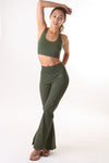 Green Apple Active Sakura Fitted Flare Pant - Green Sakura Fitted Flare Pant - Green